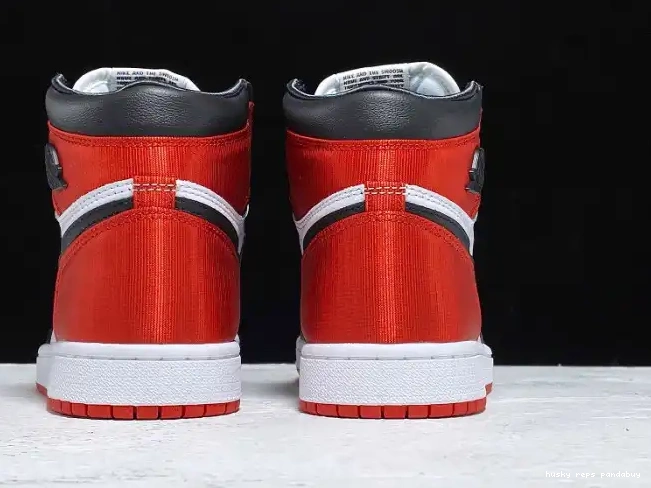 Rep Husky Toe 1 Satin Jordan Black Retro High Air CD0461-016 0322